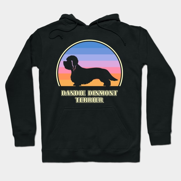 Dandie Dinmont Terrier Vintage Sunset Dog Hoodie by millersye